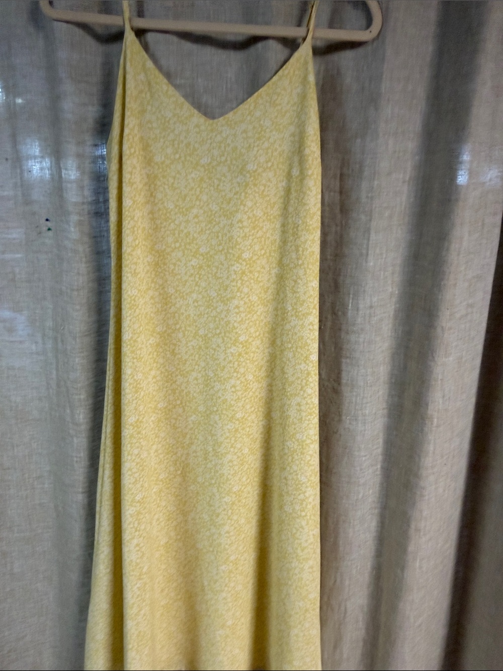 Forever 21 Pale Yellow Spaghetti Strap Maxi Dress